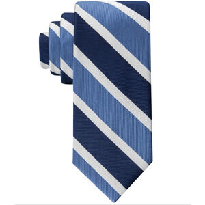 Tommy Hilfiger Men Contrast Stripe Tie Navy One Size